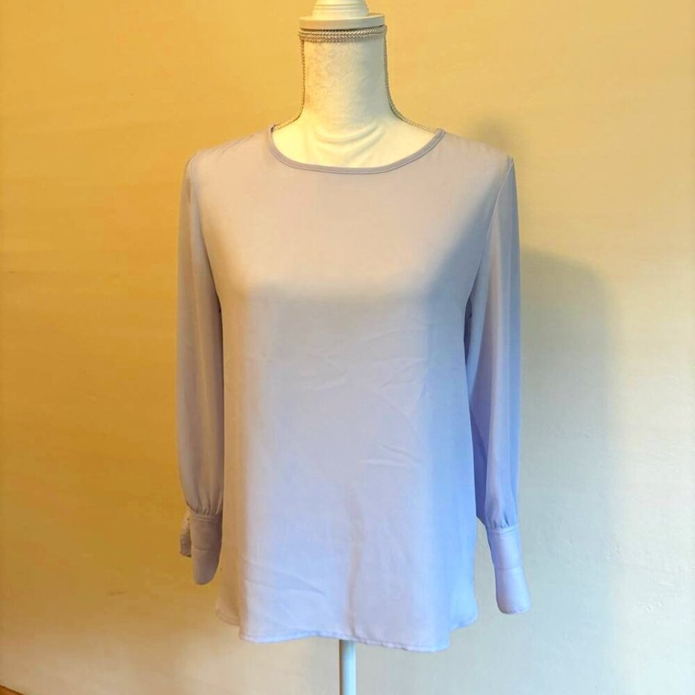 Ann Taylor Blouse dusty periwinkle purple SP